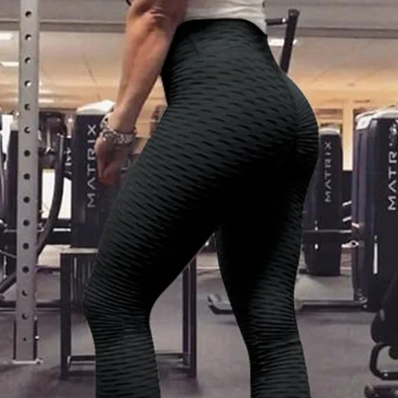 Black high waist scrunch butt leggings - Picture 5 of 7
